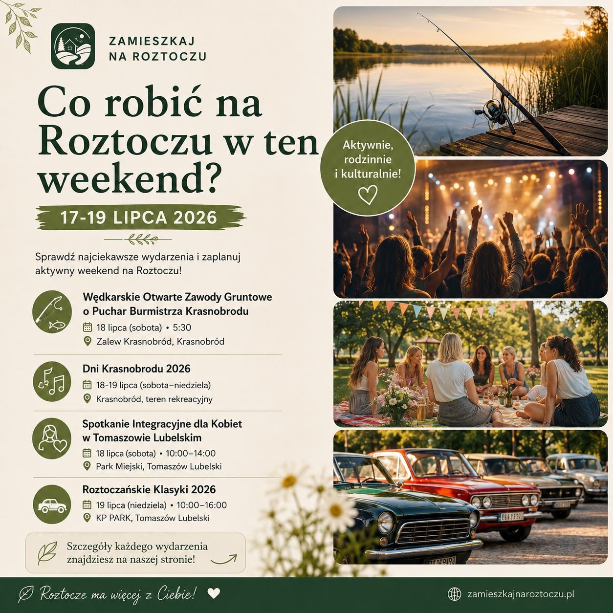 Co robić na Roztoczu w ten weekend? (17–19 lipca 2026)