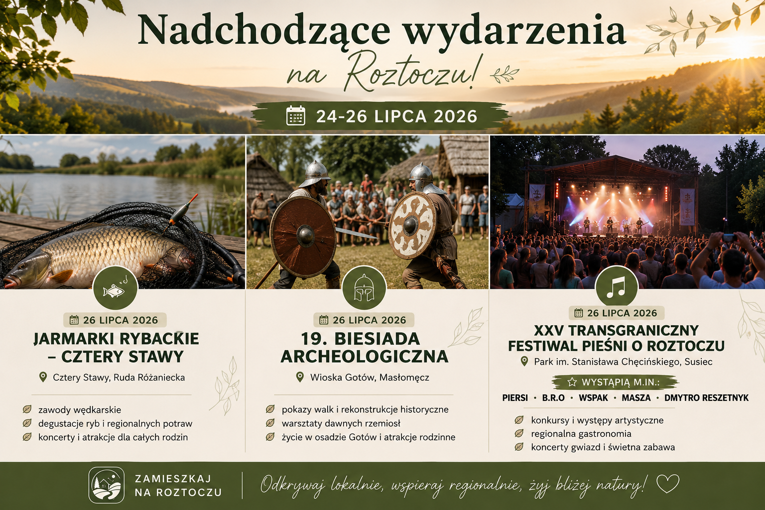 Co robić na Roztoczu w weekend 24–26 lipca 2026?